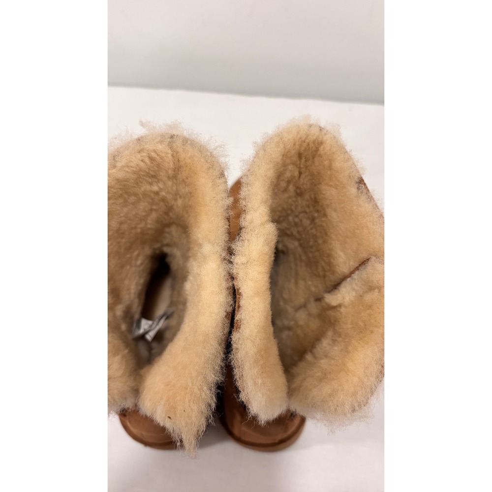 UGG Cedric Chestnut Brown Suede Shearling Lined Buckle Boots 1012360 Womens 6 - Picture 7 of 8